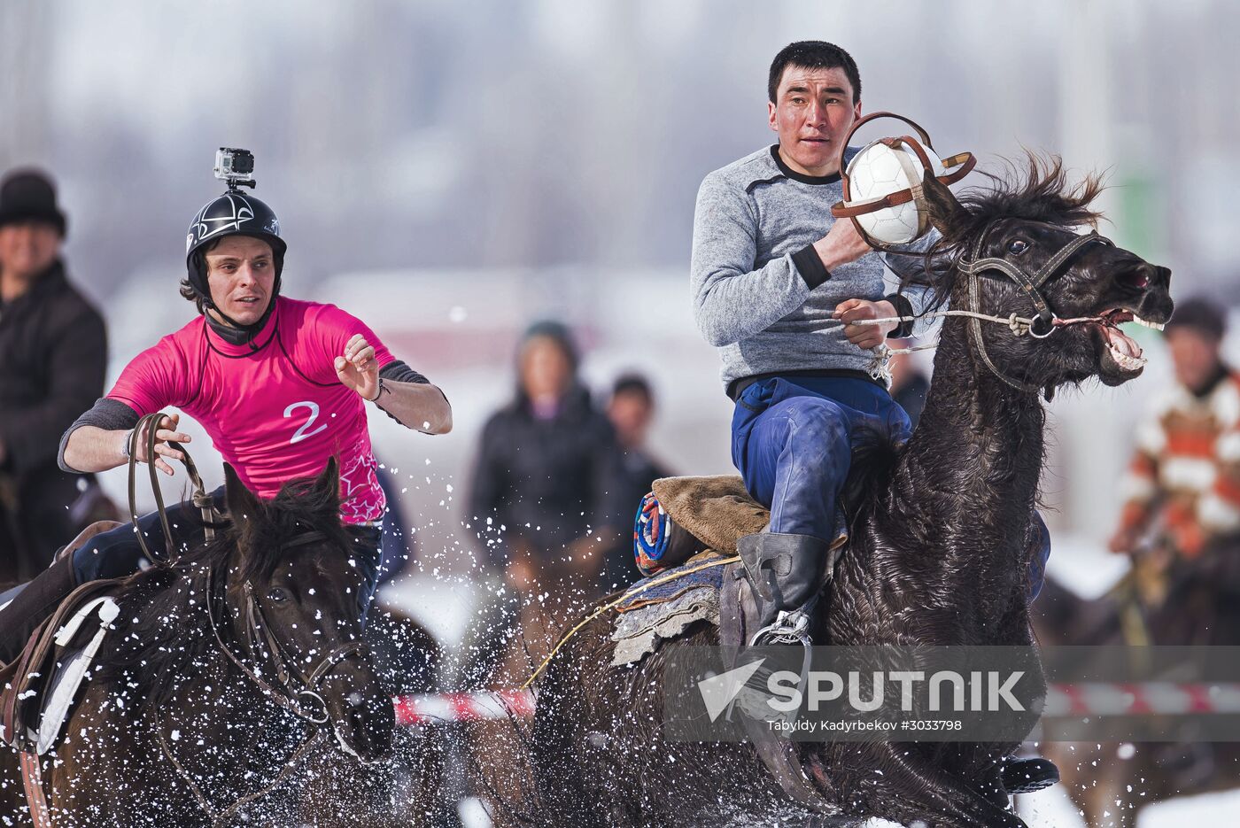 Horseball championships in Kyrgyzstan