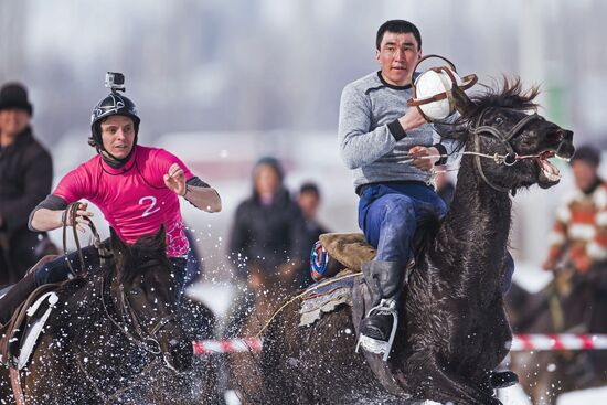 Horseball championships in Kyrgyzstan
