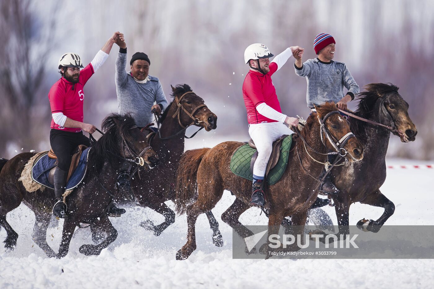 Horseball championships in Kyrgyzstan