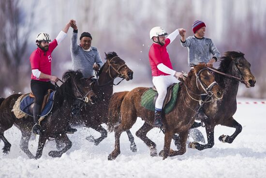 Horseball championships in Kyrgyzstan
