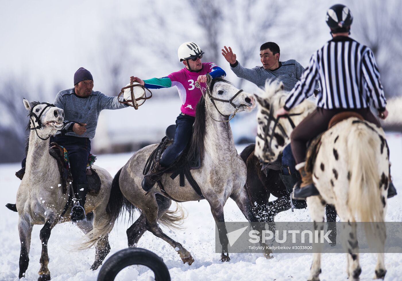 Horseball championships in Kyrgyzstan