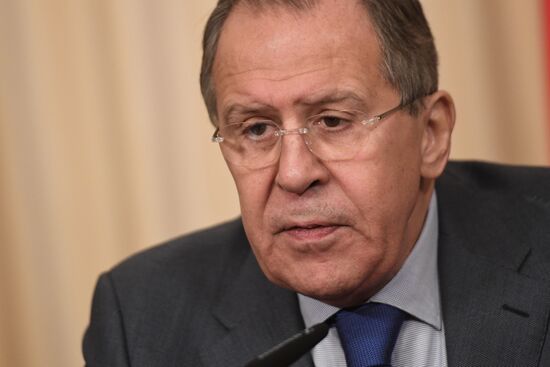 Russia's Foreign Minister Sergei Lavrov meets with his Burkina Faso's counterpart Alpha Barry