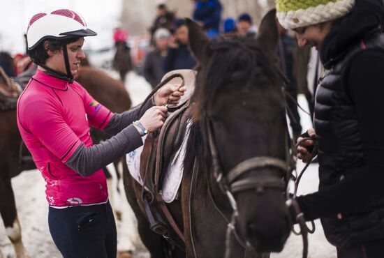 Horseball championships in Kyrgyzstan
