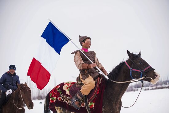 Horseball championships in Kyrgyzstan