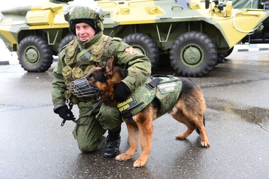 Military training course marking Defender of the Fatherland Day