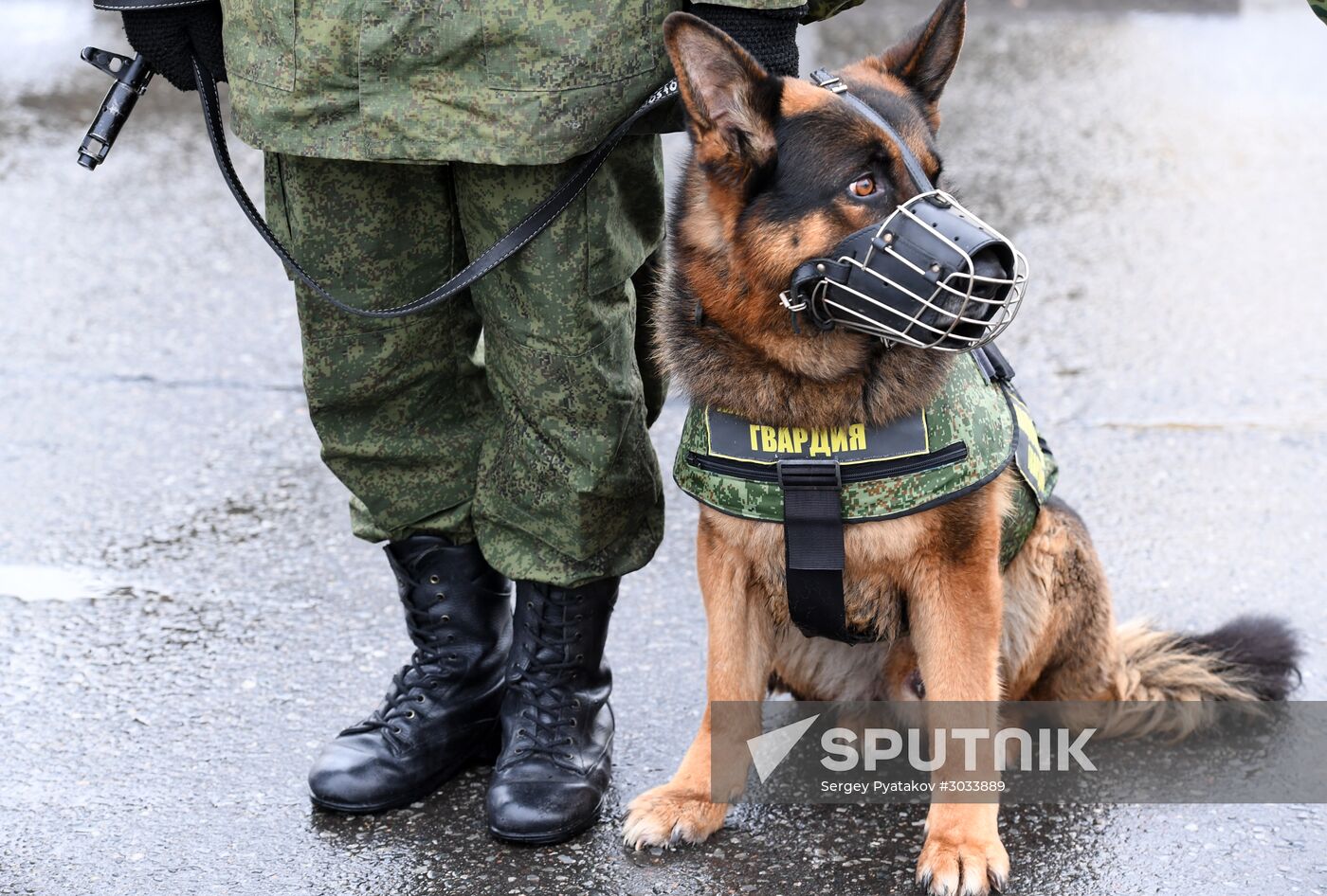 Military training course marking Defender of the Fatherland Day