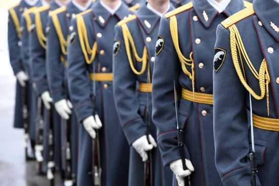Military training course marking Defender of the Fatherland Day