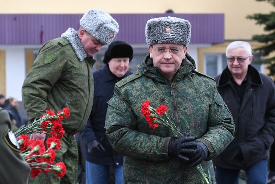 Military training course marking Defender of the Fatherland Day