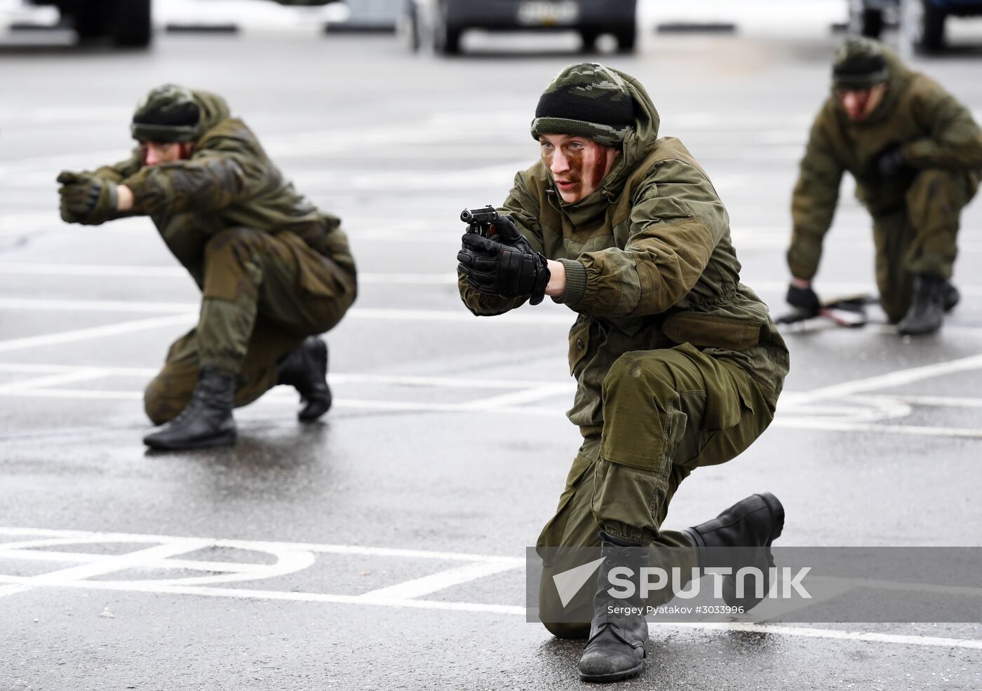 Military training course marking Defender of the Fatherland Day