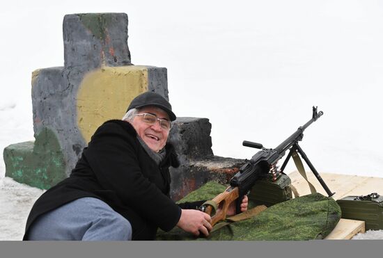 Military training course marking Defender of the Fatherland Day