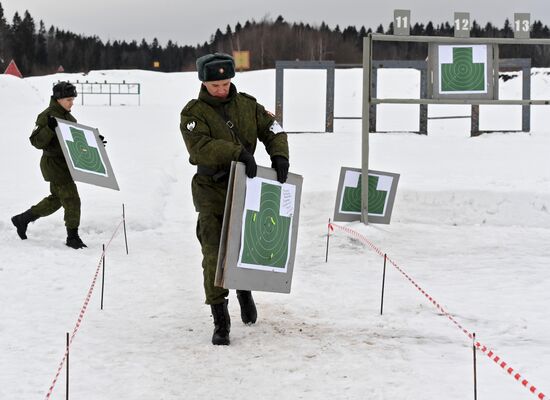 Military training course marking Defender of the Fatherland Day