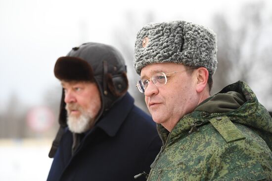 Military training course marking Defender of the Fatherland Day