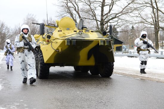 Military training course marking Defender of the Fatherland Day