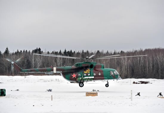 Military training course marking Defender of the Fatherland Day