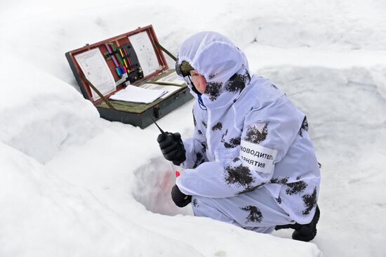 Military training course marking Defender of the Fatherland Day
