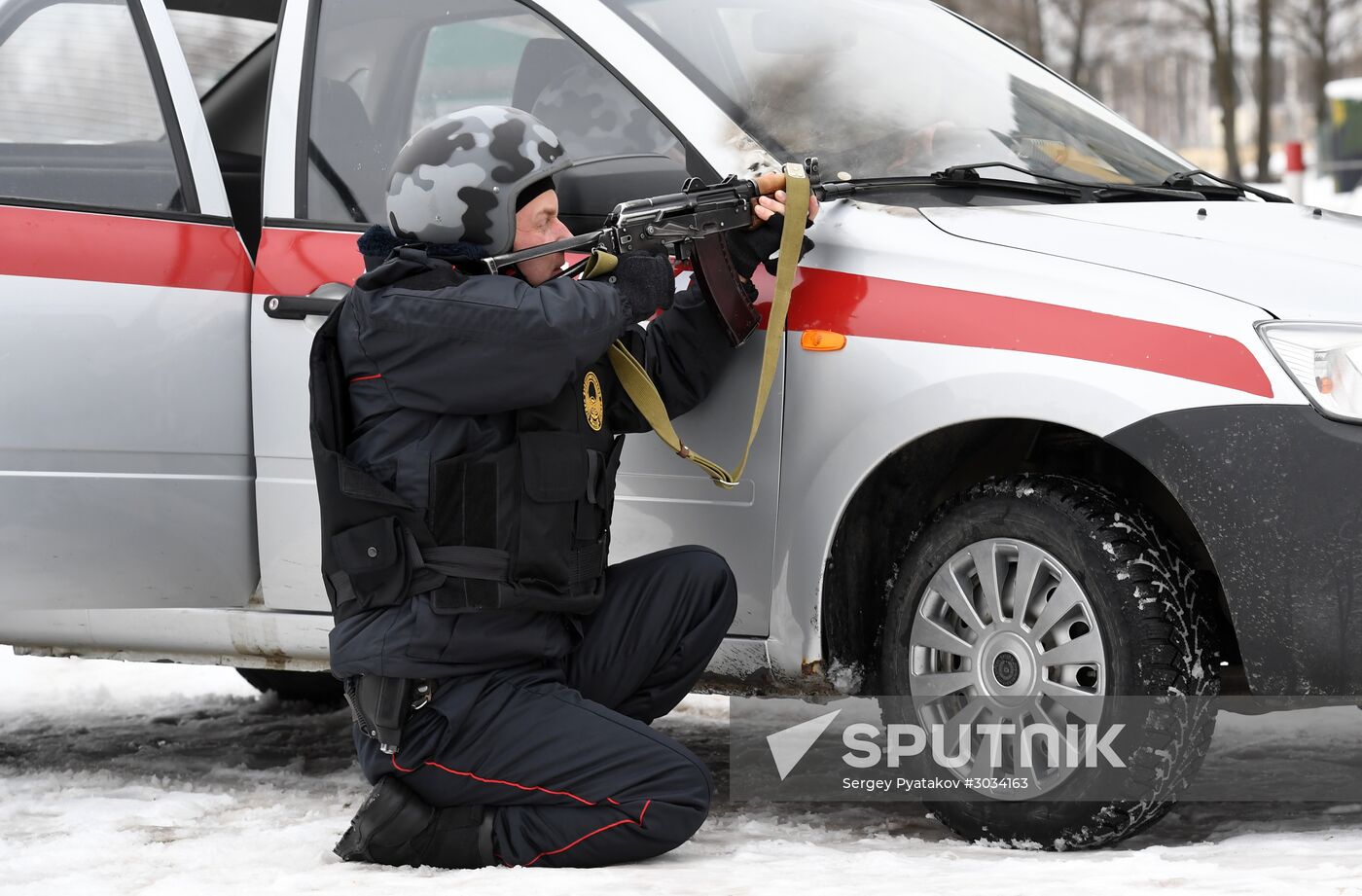 Military training course marking Defender of the Fatherland Day