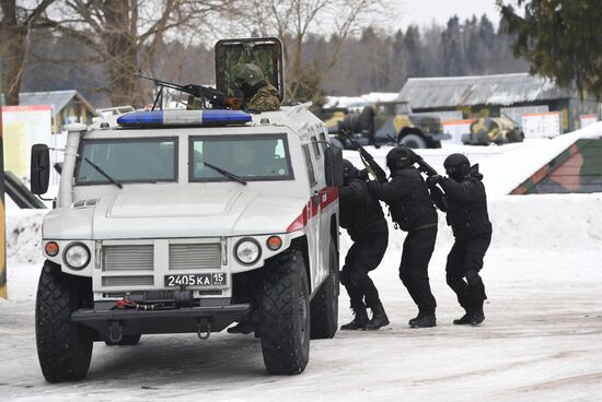 Military training course marking Defender of the Fatherland Day