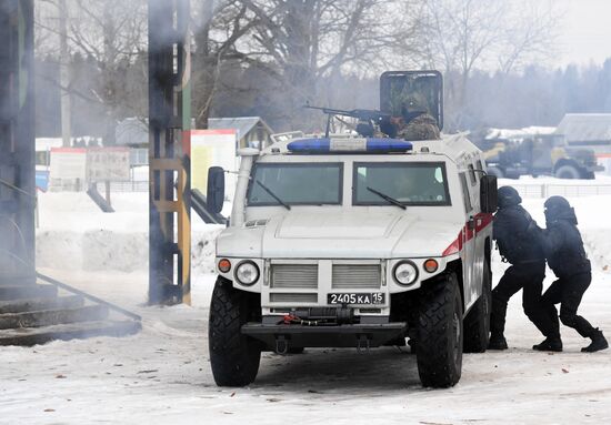 Military training course marking Defender of the Fatherland Day