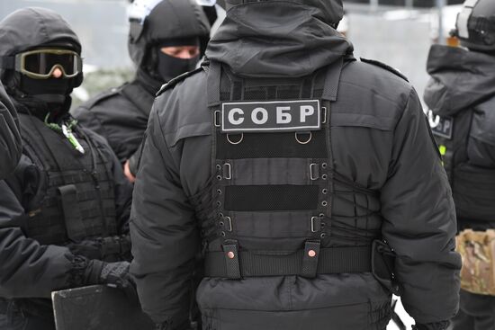 Military training course marking Defender of the Fatherland Day