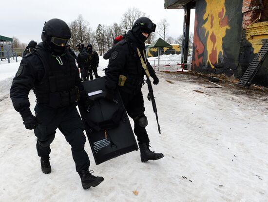 Military training course marking Defender of the Fatherland Day