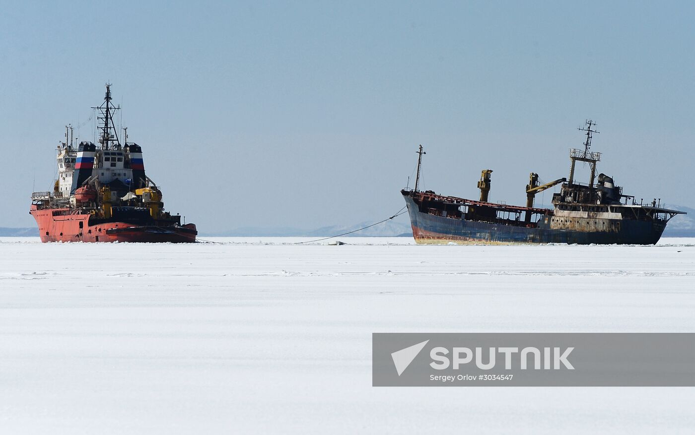 Towing vessel Yeruslan, abandoned in the Primorye Territory