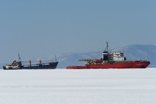 Towing vessel Yeruslan, abandoned in the Primorye Territory