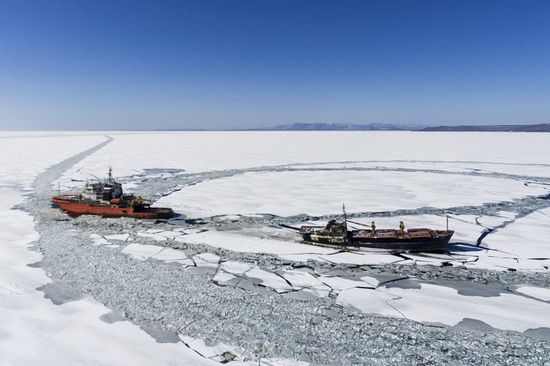 Towing vessel Yeruslan, abandoned in the Primorye Territory