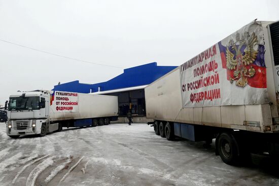 60th Russian humanitarian convoy arrives to Donetsk