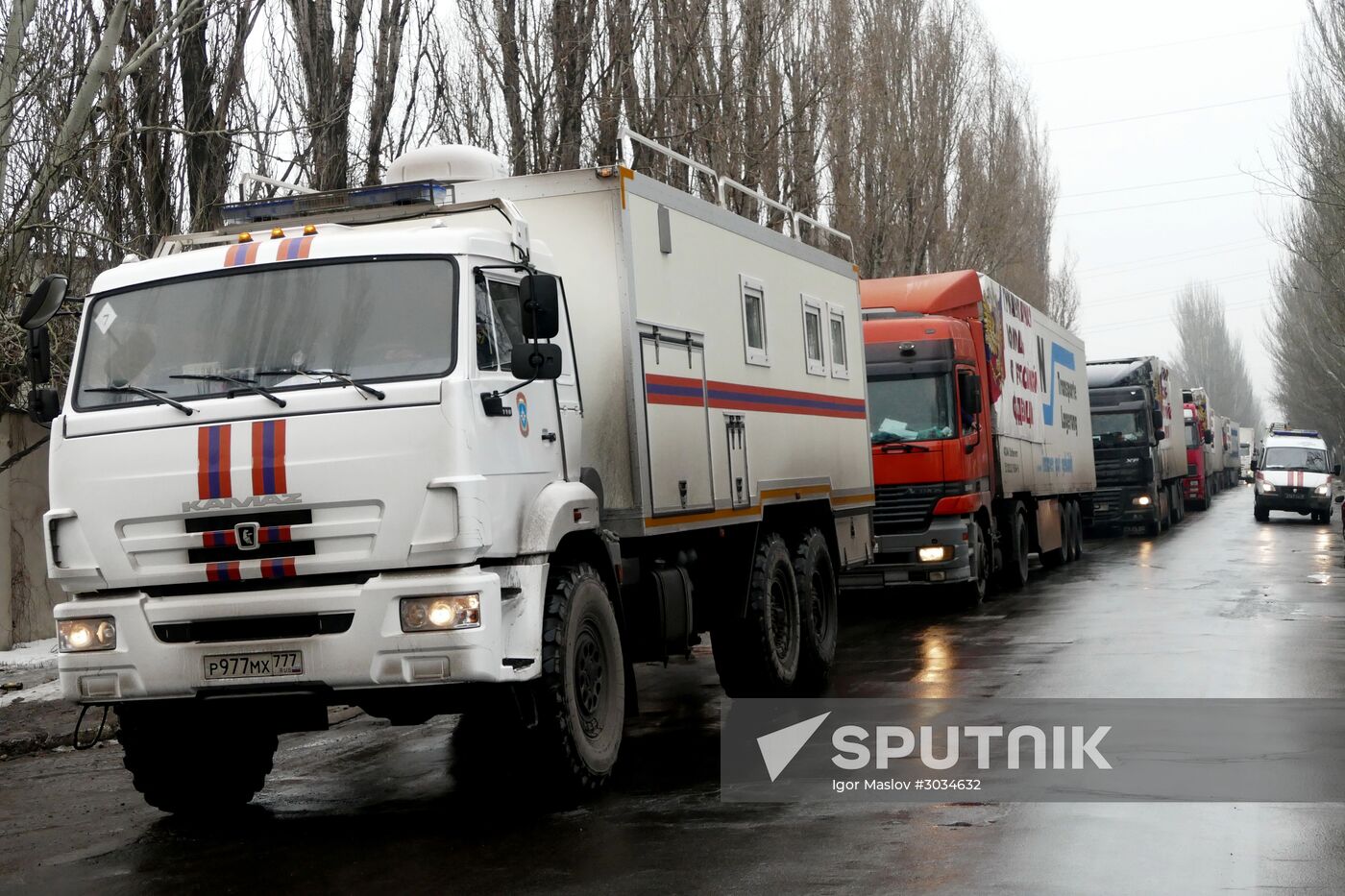 60th Russian humanitarian convoy arrives to Donetsk