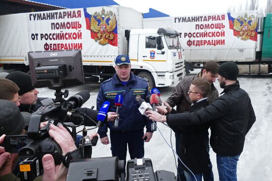 60th Russian humanitarian convoy arrives in Donetsk