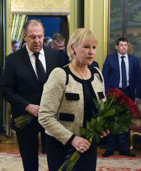 Sergei Lavrov meets with several officials in Moscow