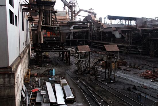 Yenakiyevo iron & steel works shut down in the Donetsk Region