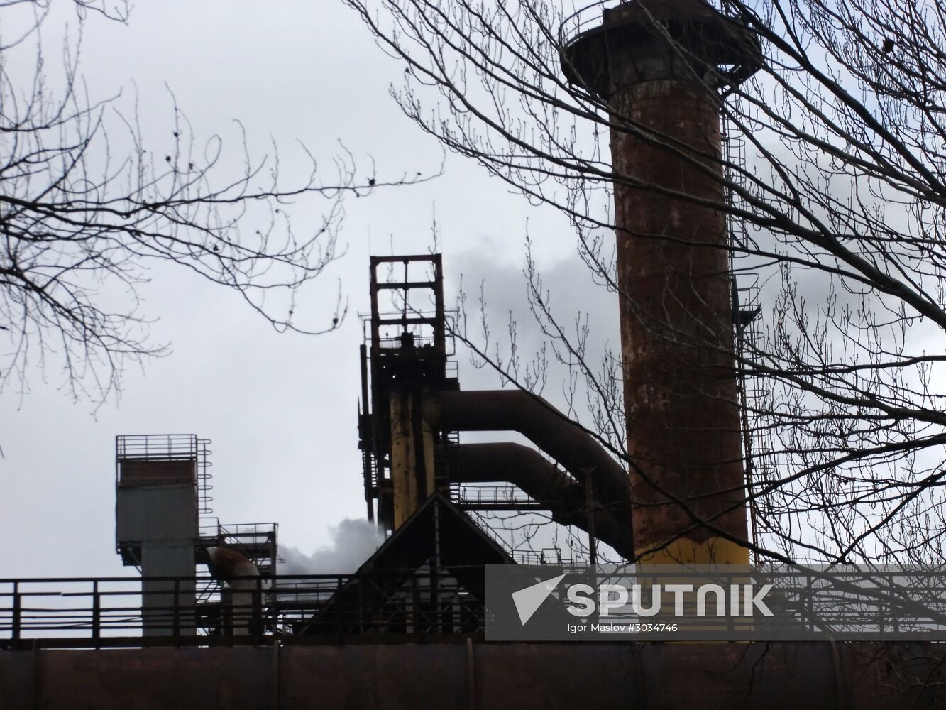 Yenakiyevo iron & steel works shut down in the Donetsk Region