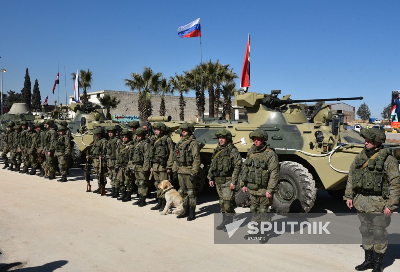 Russian Army's International Anti-mine Center military engineers return from Aleppo