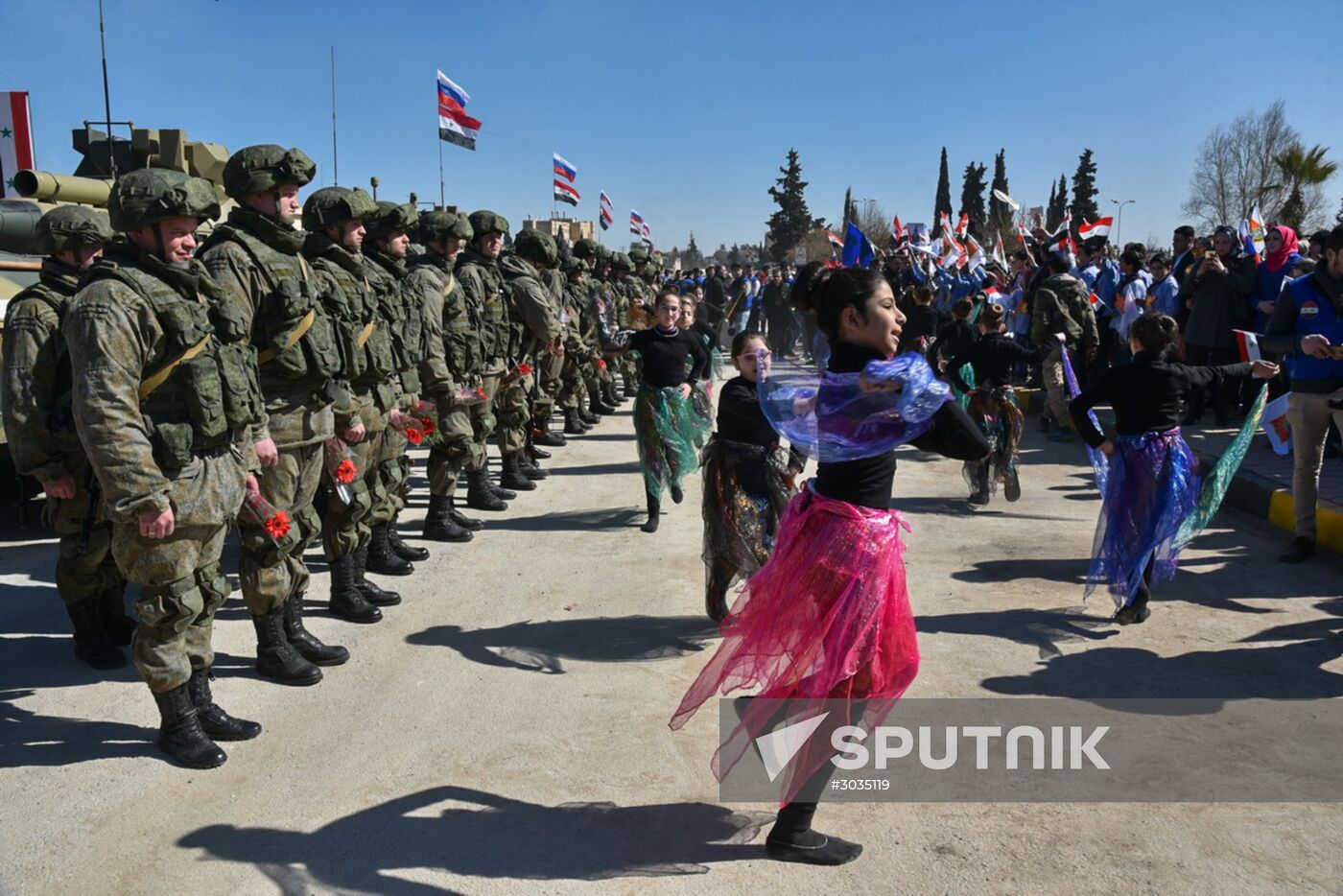 Russian Army's International Anti-mine Center military engineers return from Aleppo