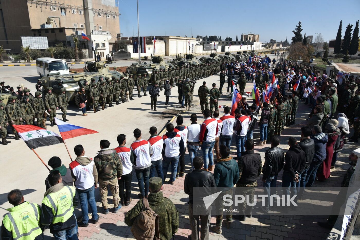 Russian Army's International Anti-mine Center military engineers return from Aleppo