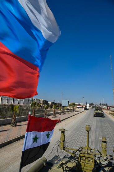 Russian Army's International Anti-mine Center military engineers return from Aleppo