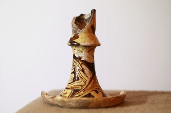 Presenting artifacts unearthed on Moscow's Bersenevskaya Embankment
