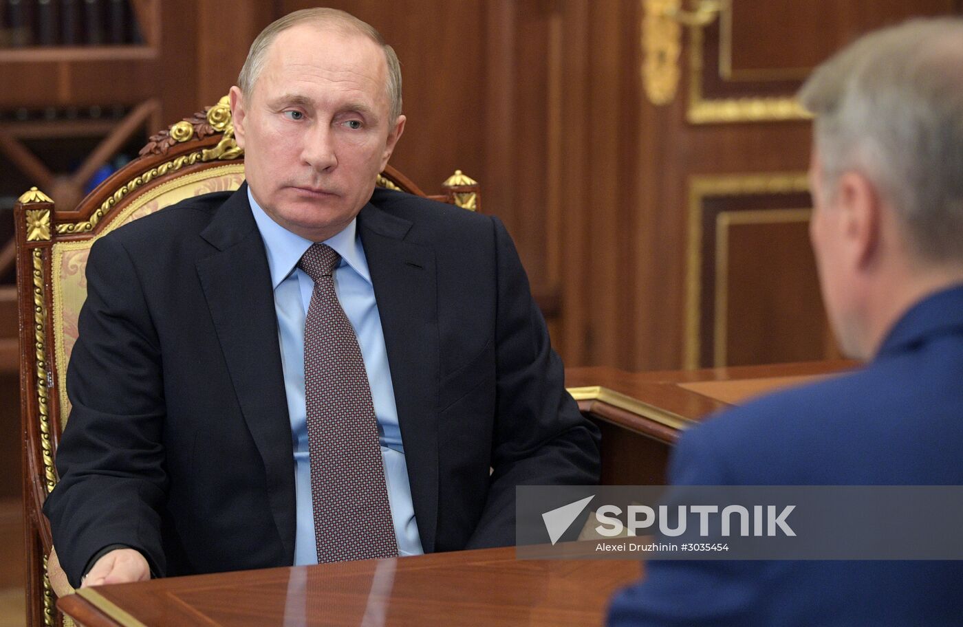 Vladimir Putin meets with Sberbank CEO Gherman Gref