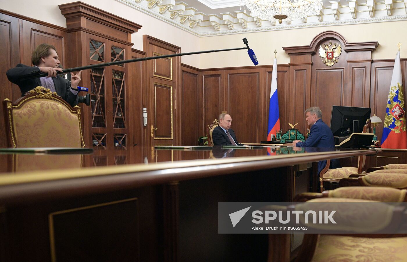Vladimir Putin meets with Sberbank CEO Gherman Gref
