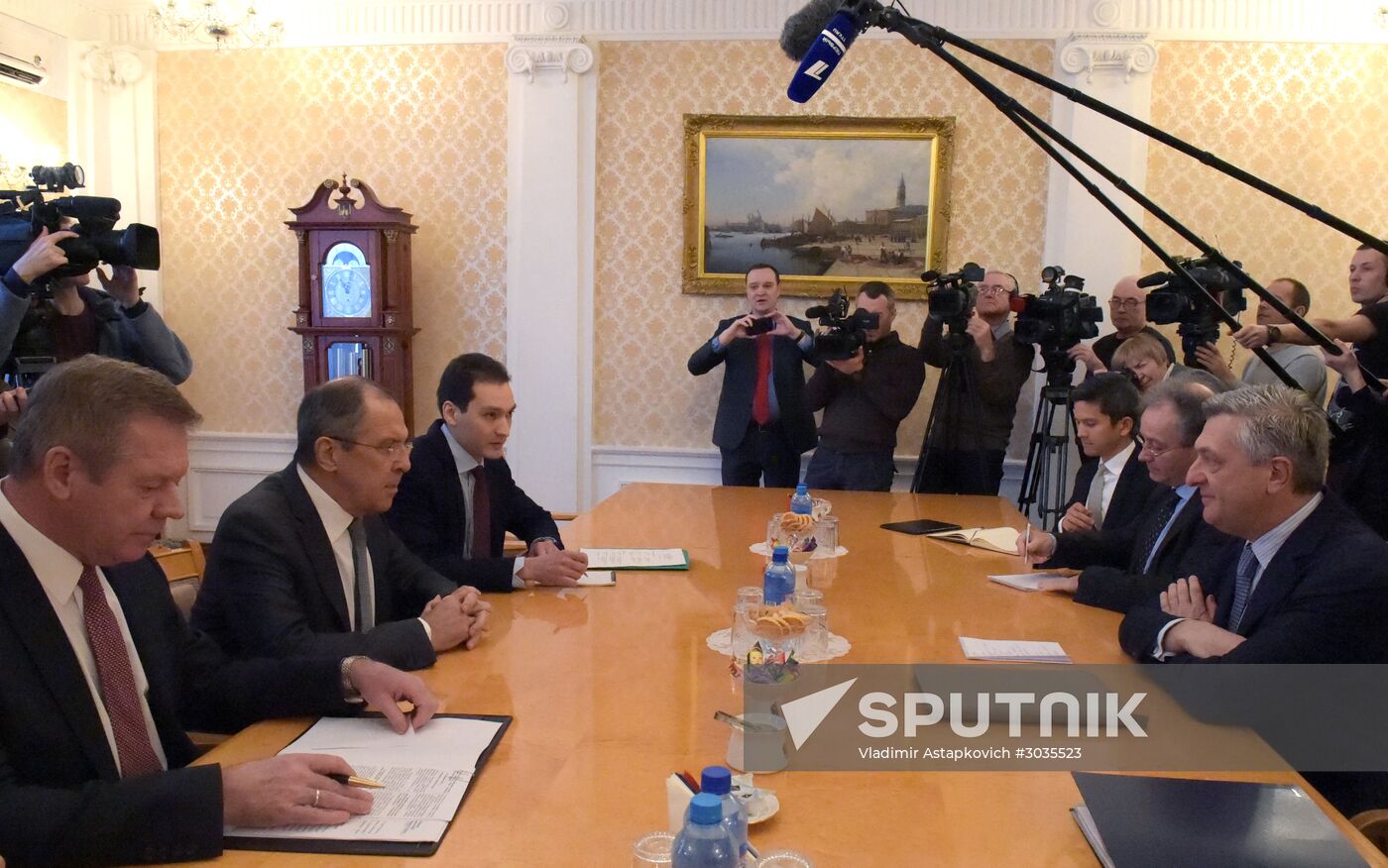 Russian Foreign Minister Sergei Lavrov's meeting with UN High Commissioner for Refugees Filippo Grandi