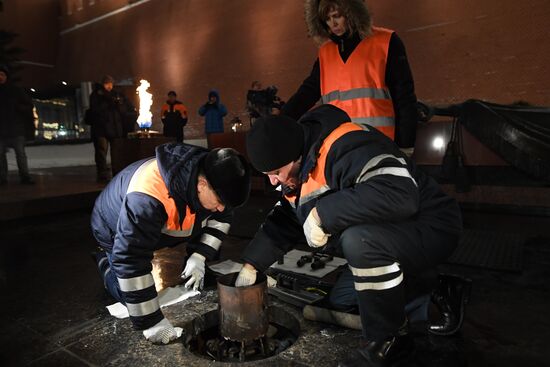 Preventive measures taken regarding Eternal Flame in Alexander Garden