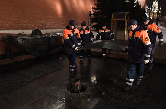 Preventive measures taken regarding Eternal Flame in Alexander Garden