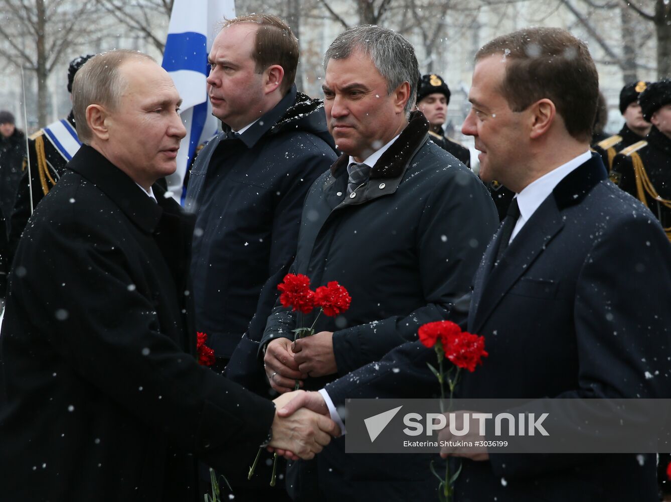 Wreath-laying ceremony at the Tomb of the Unknown Soldier on the Defender of the Fatherland Day