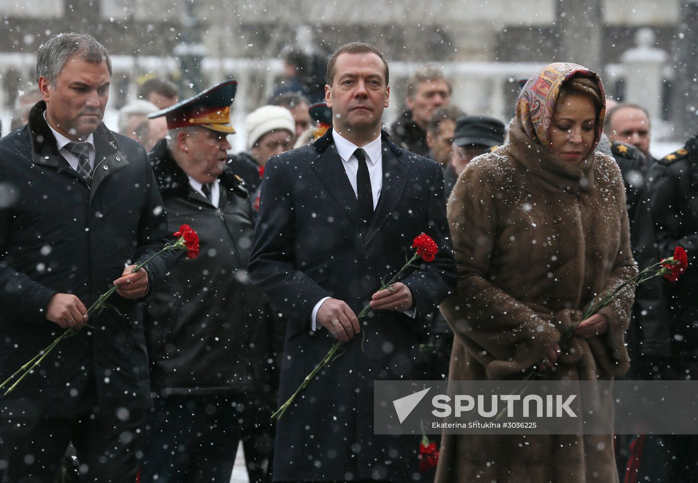 Wreath-laying ceremony at the Tomb of the Unknown Soldier on the Defender of the Fatherland Day