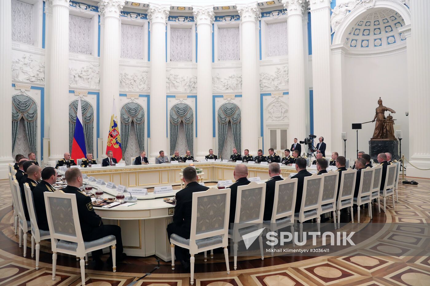 President Putin meets with Northern Fleet officers