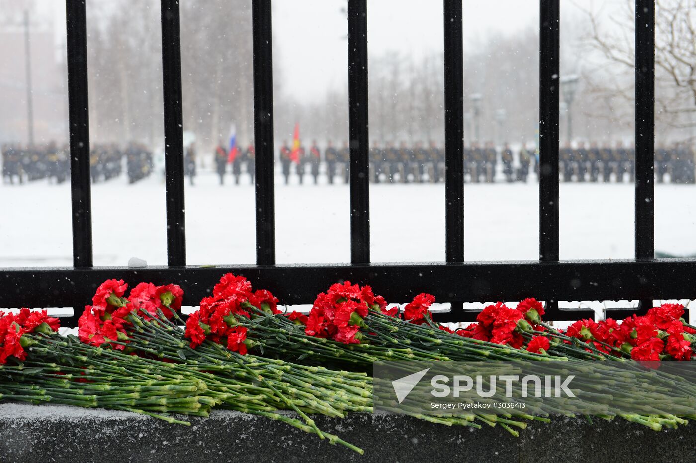 Wreath-laying ceremony at the Tomb of the Unknown Soldier on the Defender of the Fatherland Day