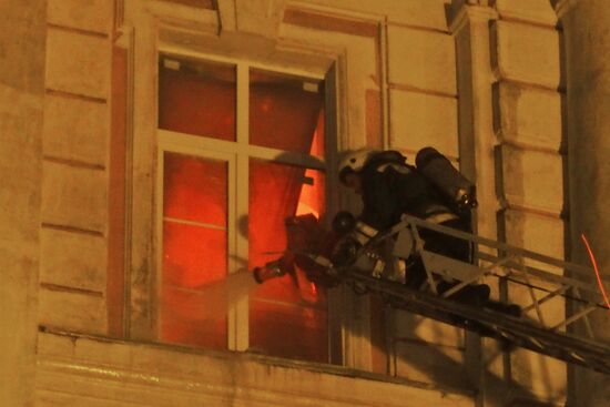 Children's hospital catches fire in Tver
