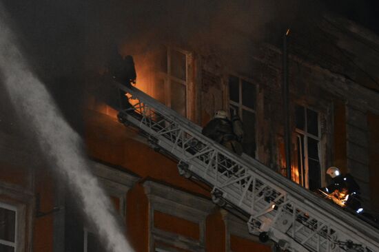 Children's hospital catches fire in Tver