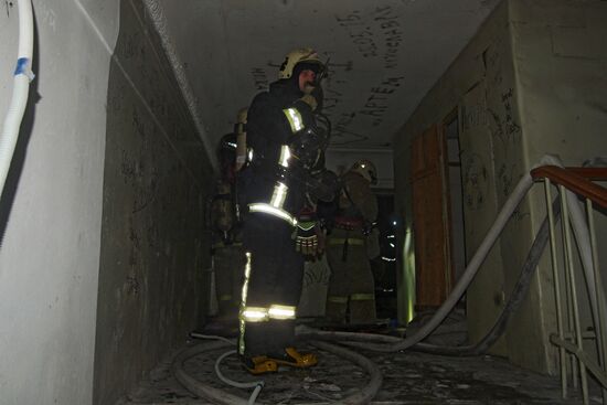 Children's hospital catches fire in Tver